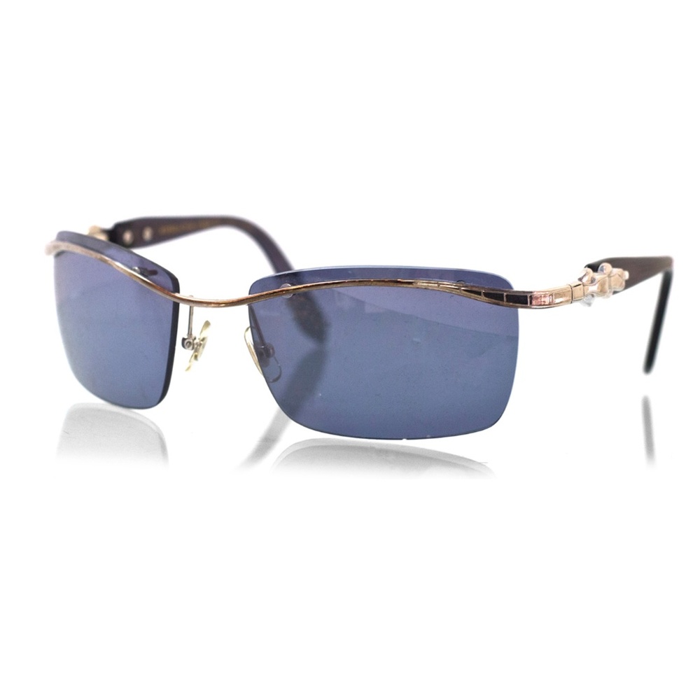 Kieselstein-Cord Black Super Star Mirrored Sunnies